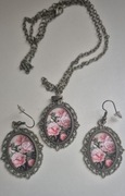 Komplet biżuterii damskiej w stylu vintage retro 