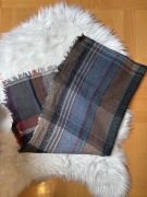 Szal damski akrylowy używany 75x190 cm w kratę