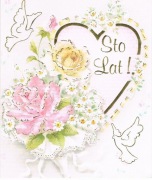 Naklejki na wódkę weselną "Sto lat" 10 szt.