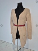 Beżowy brązowy sweterek narzuta kardigan