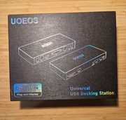 UOEOS Stacja dokująca - HDMI DVI Ethernet 5 x USB 3.0 czytnik kart SD TF