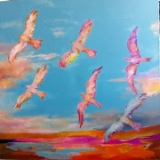 " Wędrowcy "-akryl na płótnie 120/120cm