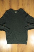 Sweter Jack and Jones r. M zielony okrągły dekolt bawełna 