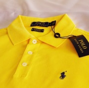 Polo Ralph Lauren koszulka polo S żółta stretch perłowe Japan Edition PRL