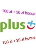 Plus doładowanie 100 zł + bonus 20 zł
