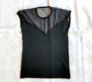 Czarna bluzeczka z koronką M/L