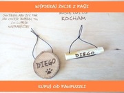 Zawieszka dla psa naturalne drewno na zamówienie SZEPT