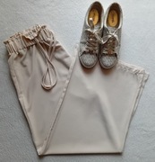 Spodnie szerokie beż 