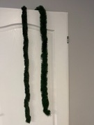 2 sztuki girlandy świąteczne łańcuchy zielone ozdoby świąteczne ok 150 cm