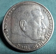 Moneta srebrna Niemcy 5 Marek Hindenburg 1935 G