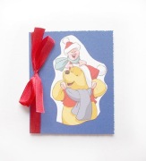 świąteczne kartki dla dzieci, Kubuś Puchatek kartka na Boże Narodzenie