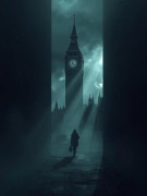 „Londyński Cień” – Gotycka Fantazja / Noir | Grafika Cyfrowa PNG High-Res