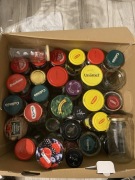 Karton słoików. Słoiki szklane różne wielkości na przetwory, do decoupage