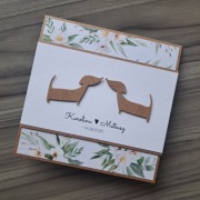 kartka ślubna z pieskami, na rocznicę, personalizowana