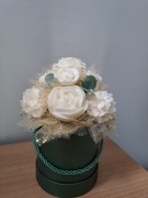 Flower box sojowy prezent urodziny imieniny komunia ślub 