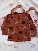 Brązowa bluzka Little Kids 104 w zwierzęta tygrys puma brokat jak nowa
