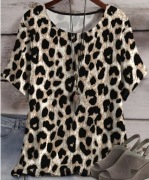 Damska bluzka w panterkę, 8XL / 56 / 28