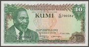 Kenia 10 shilling 1978 - Yomo Kenyatta - stan bankowy UNC 