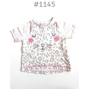 T-shirt dziewczęcy Nutmeg 2-3lata 92-98cm nadruk kot kotek panterka