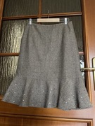 Spódnica wełniana z cekinami , lana