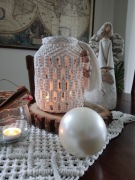 Lampion w stylu Boho wykonany metodą makramy