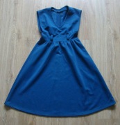 Sukienka granatowa vintage z lat 70 128