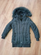 L kurtka zimowa ocieplona damska długa płaszcz 