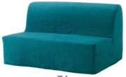 IKEA LYCKSELE pokrowiec na sofę dwuosobową zielony 22891