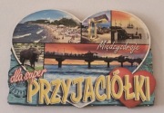 Magnes na lodówkę drewniany Międzyzdroje Morze Bałtyckie Ustka Mielno (1K)