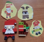Lego klocki figurki święty mikołaj św 3szt z gazetki oryginalne