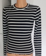 SWETER W PASKI POLGOLF DOPASOWANY  sweterek bluzka w paski Only S M