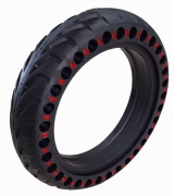 Opona do hulajnogi półpełna 8,5x2 36,5mm czarna z czerwonymi elementami