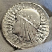 10 zł  POLONIA - Głowa Kobiety, Jadwiga, z 1933 r z.z.m. Piękna moneta !!  