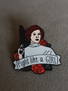Nowa przypinka igłowa Leia , Leia Organa , Fight like a GIRL , Star Wars .
