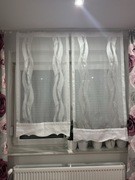 Panel do okna firana firanka gotowa biały połysk 2 szt