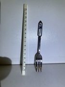 widelec srebrze z PORCELANĄ kwiatek stary antyczny