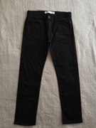 Czarne spodnie jeansowe jeansy Burton London 30 76 cm Stretch Slim jak nowe