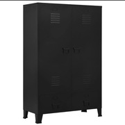 Zestaw mebli industrialne metalowe Loft Szafa Biurko Komoda VidaXL