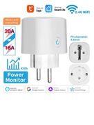 Inteligentna wtyczka WiFi 20A z funkcją monitorowania czasu zasilania