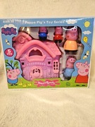 Nowy Zestaw Figurek Świnka Peppa + Różowy Domek – 4 sztuki