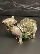 Unikat piękna Vintage szkatułka do pierścionka Wielbłąd