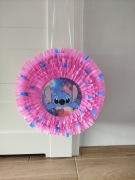 Piniata Stitch sticz stith różowa z niebieskimi wstawkami 