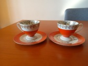 Dwa zestawy do kawy Chodzież PRL fason Regina 