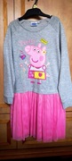Sukienka dziewczęca Takko tiul r 128 Świnka Peppa 