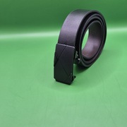 Pasek ze skóry do spodni eleganckich i jeansów czarny automat 125 cm