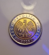 Moneta 5 zł z 2025 roku obiegowa 5zl złotych 2025r rok obiegowe obiegowa