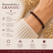 Branzoletka z naturalnego granatu 