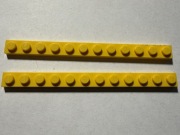 LEGO PŁYTKA 1x12 ŻÓŁTA 60479 2 szt.