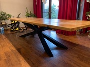 Stół loft 200x120 + 2x 50cm dąb