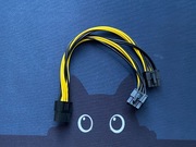 Rozdzielacz zasilania PCI-E 8-pin do 2x8-pin (6+2) do karty graficznej